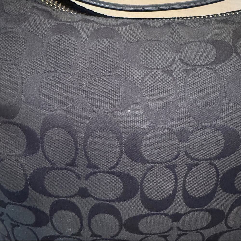 Coach Black on Black Logo Legacy Signature Courtenay Hobo shoulder Bag - Picture 11 of 12